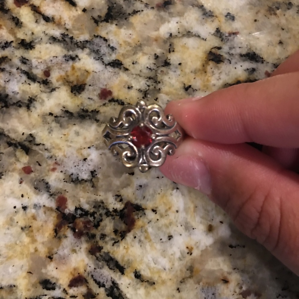 James Avery real ruby and sterling silver ring